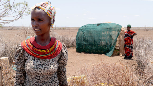 Kenyan women outside.