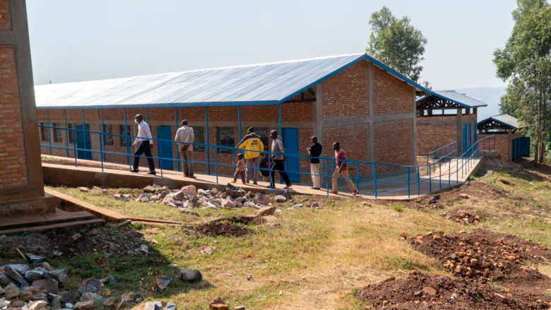 The toilets at Rusengo school now have a ramp.