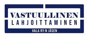 Vastuullinen Lahjoittaminen ry jäsentunnus.