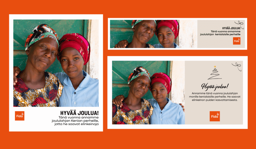 Mallikuvia yrityksille tarjottavasta materiaalista.